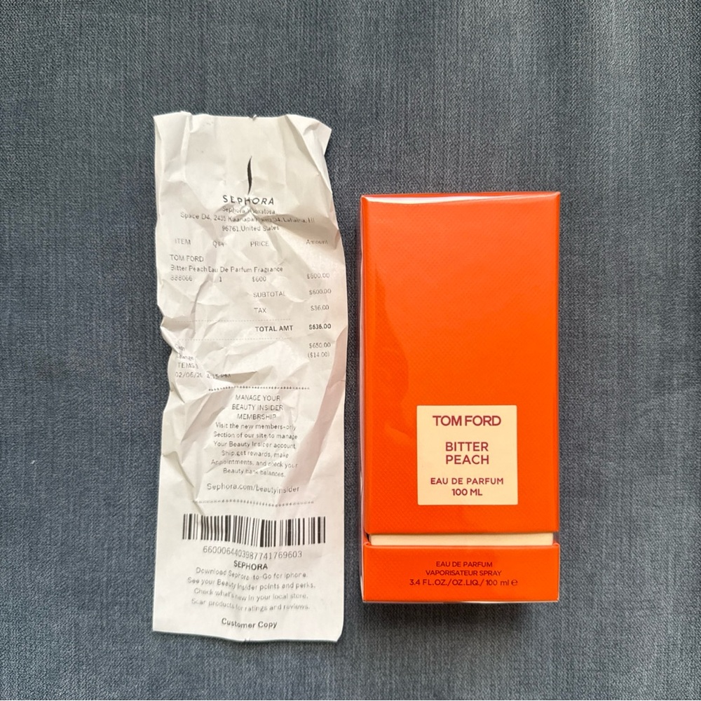 Tom Ford Bitter Peach Eau de Parfum in Bright Orange never sprayed